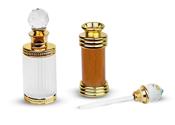 Perfume Bottles with Metal Decoration