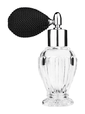 Vintage Style Refillable Empty Glass Perfume Bottle Black Bulb