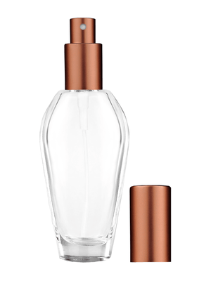 Clear Plastic Perfume Bottle with Silver Fine Mist Spray - .33 oz / 10 ml