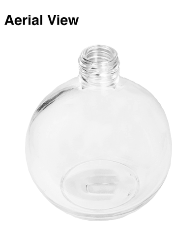 Round design 128 ml, 4.33oz clear glass bottle with white dropper with  shiny copper collar cap. For use with perfume oils, diffuser oils, serums,  primers, facial oils or face oils, moisturizer, and